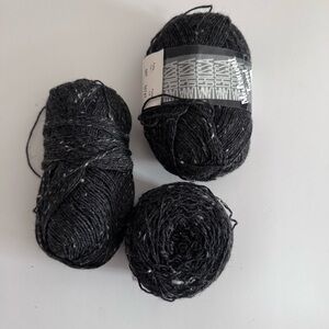 Sock yarn lot charcoal Tweed Yarn wool blend